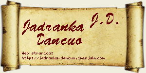 Jadranka Dančuo vizit kartica